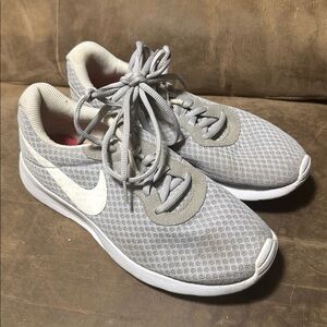 Nike Light Gray and White Running Shoes